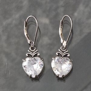 Sterling Silver Brighton Alcazar Heart Drop Earrings